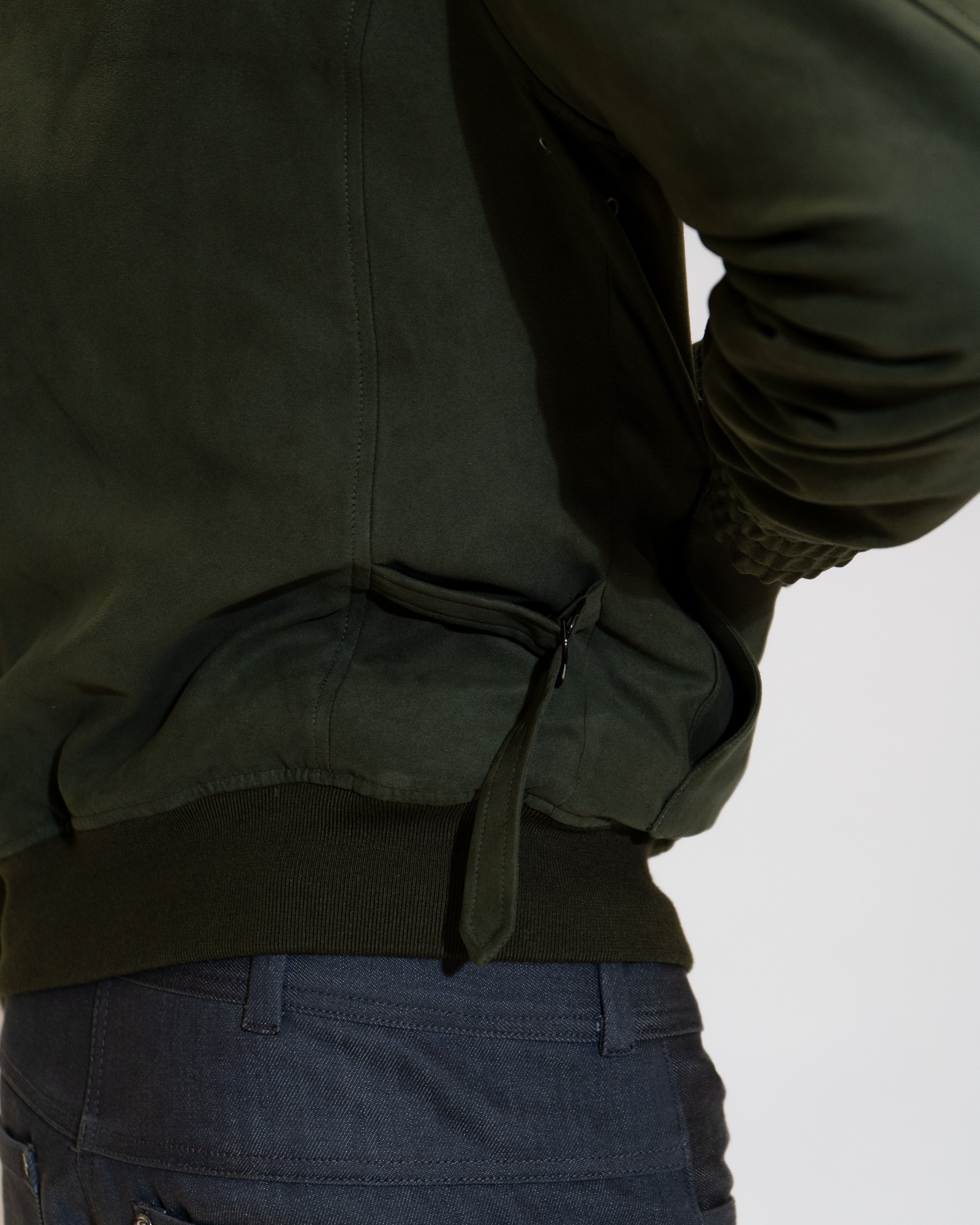 Microsuede Bomber - Olive