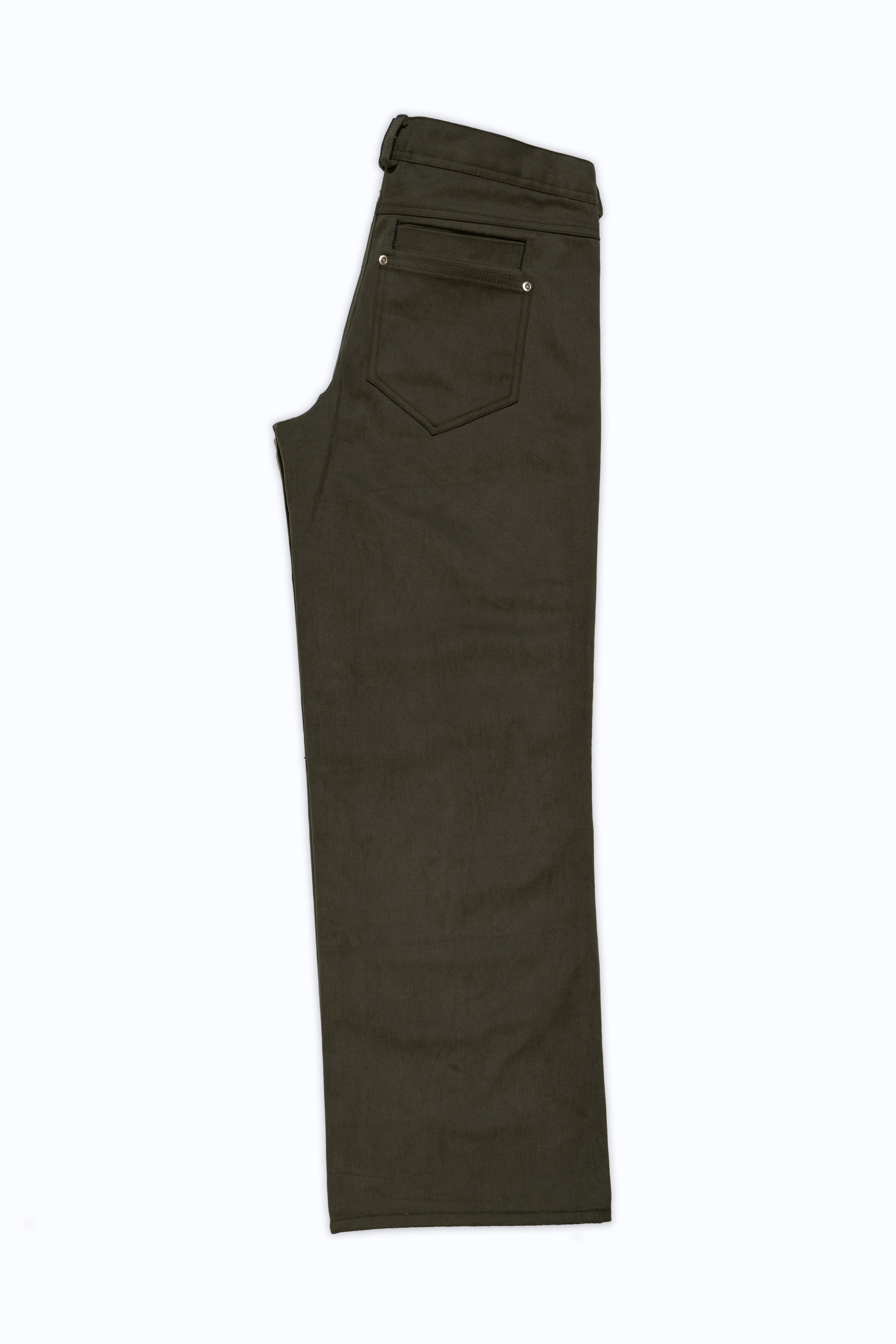 Treceita Pant  - Olive Brushed Cotton